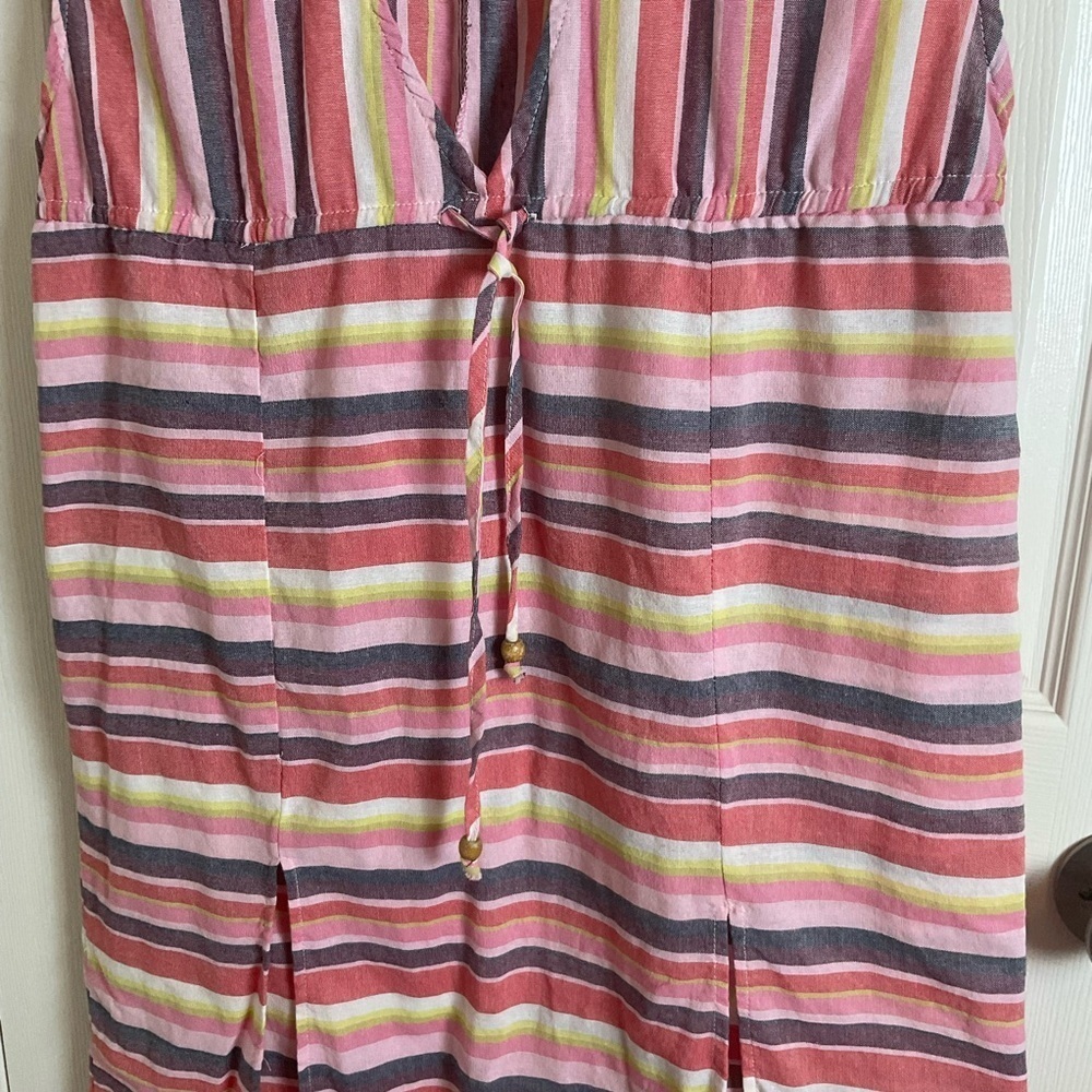 4Our Dreamers Anthropologie Striped V-Neck Maxi Dress Size Large - Picture 6 of 11